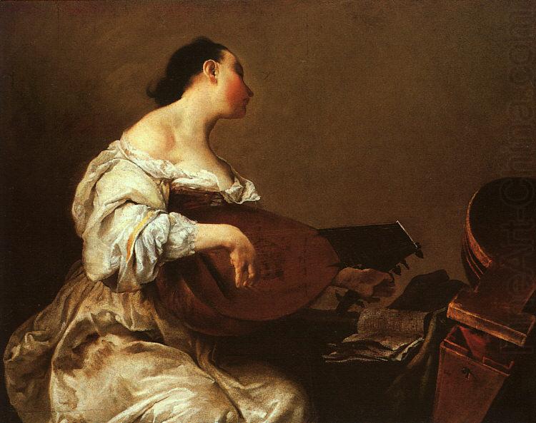 Woman Playing a Lute, Giuseppe Maria Crespi